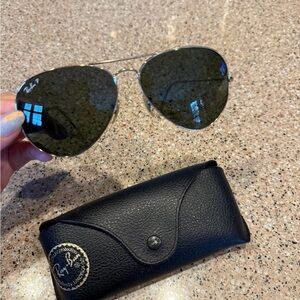 Ray-Ban Aviator Sunglasses - Silver and Black